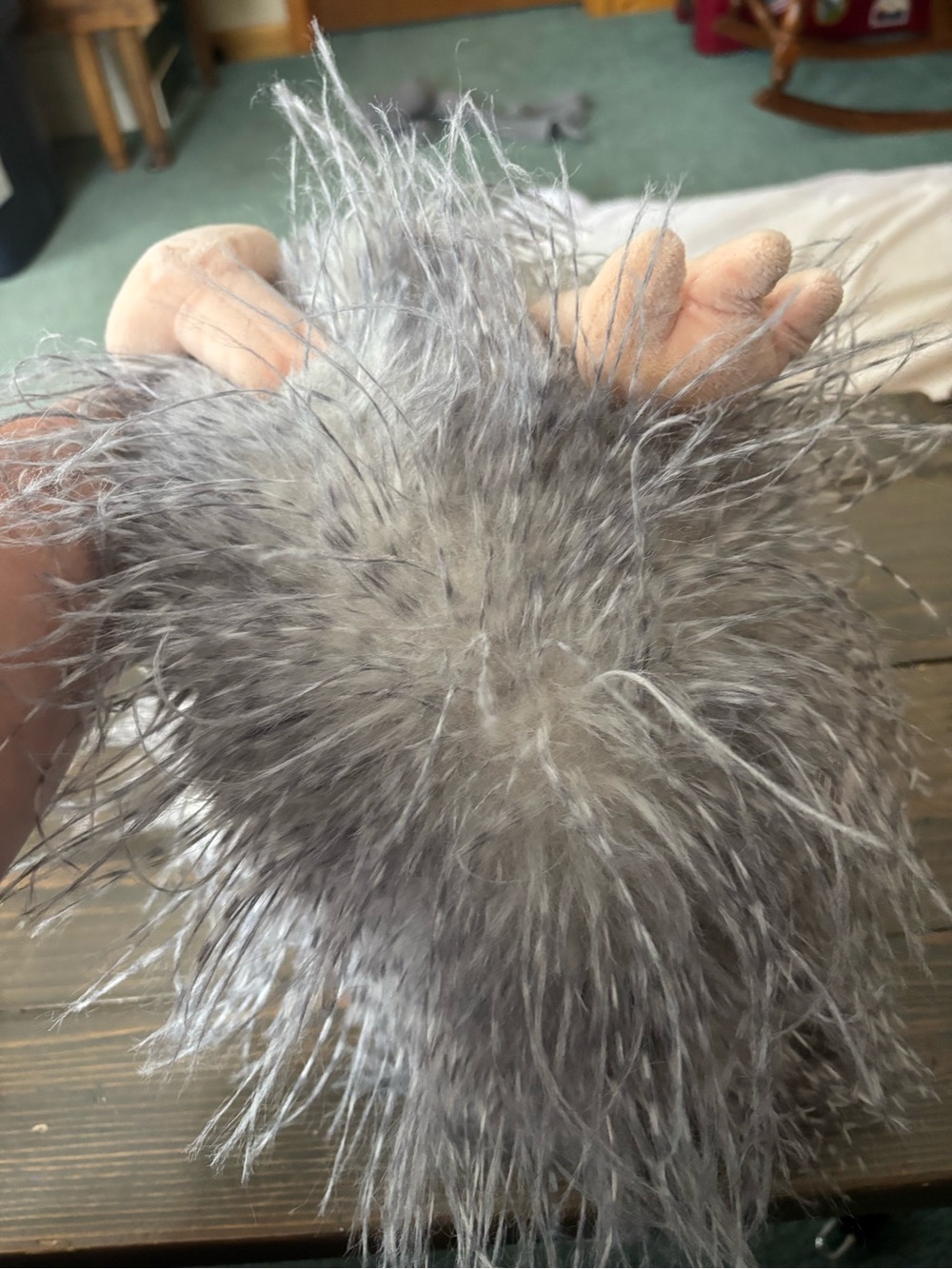 Plush Gray Chicken Toy with Red Comb - Brand: - Picture 7 of 9